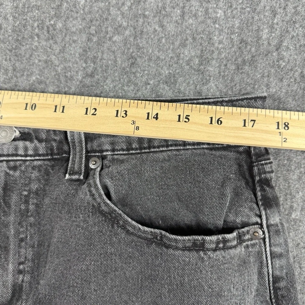 Levi's 505 Men's Jeans 36x32 Gray Black Regular Fit Stretch Denim